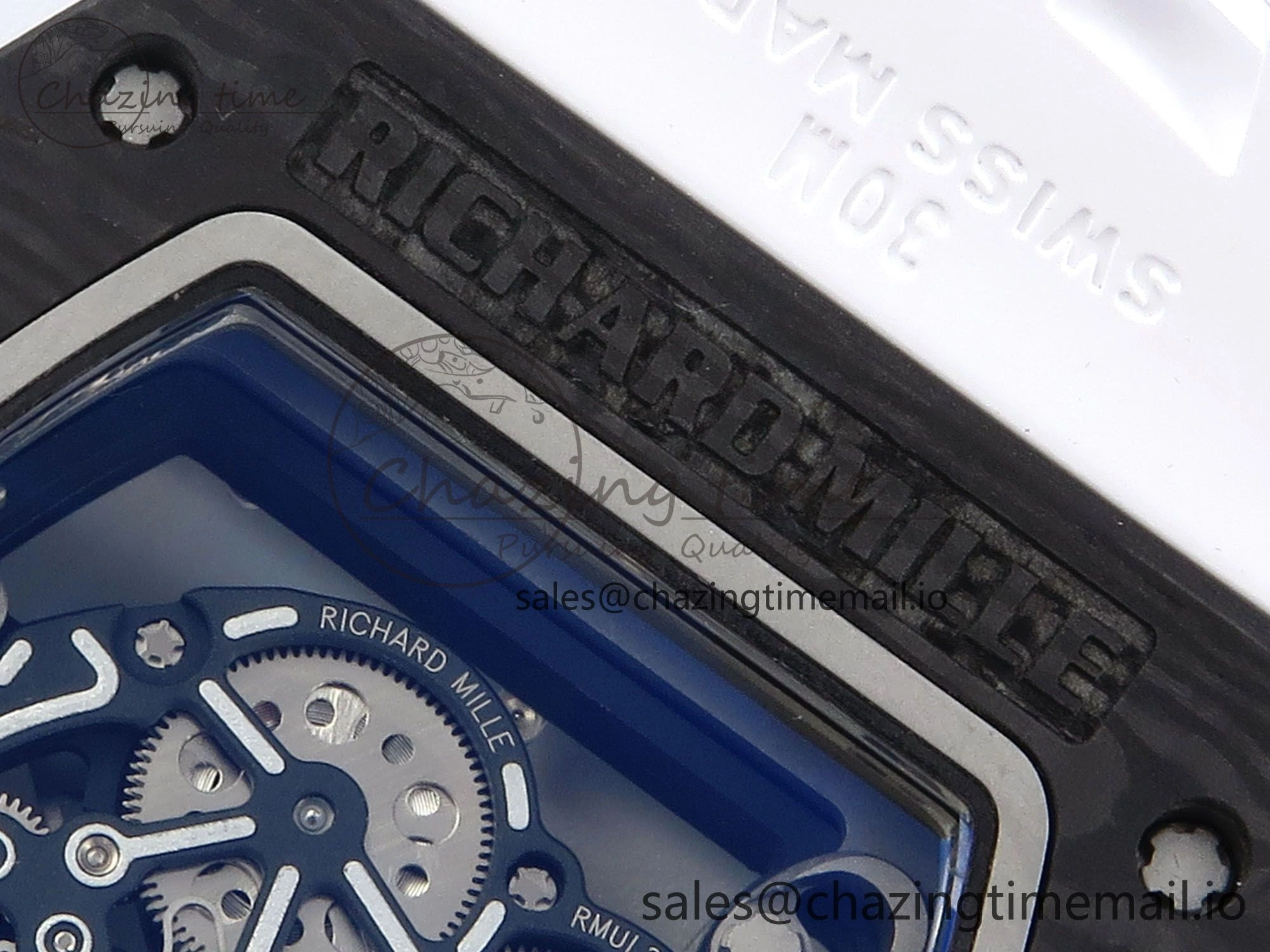RM055 NTPT Ti ZF 1:1 Best Edition White Bezel White Crown on Shark Rubber Strap RMUL2 Super Clone