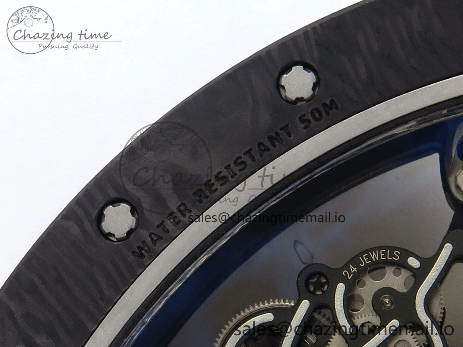 RM055 NTPT Ti ZF 1:1 Best Edition White Bezel White Crown on Shark Rubber Strap RMUL2 Super Clone