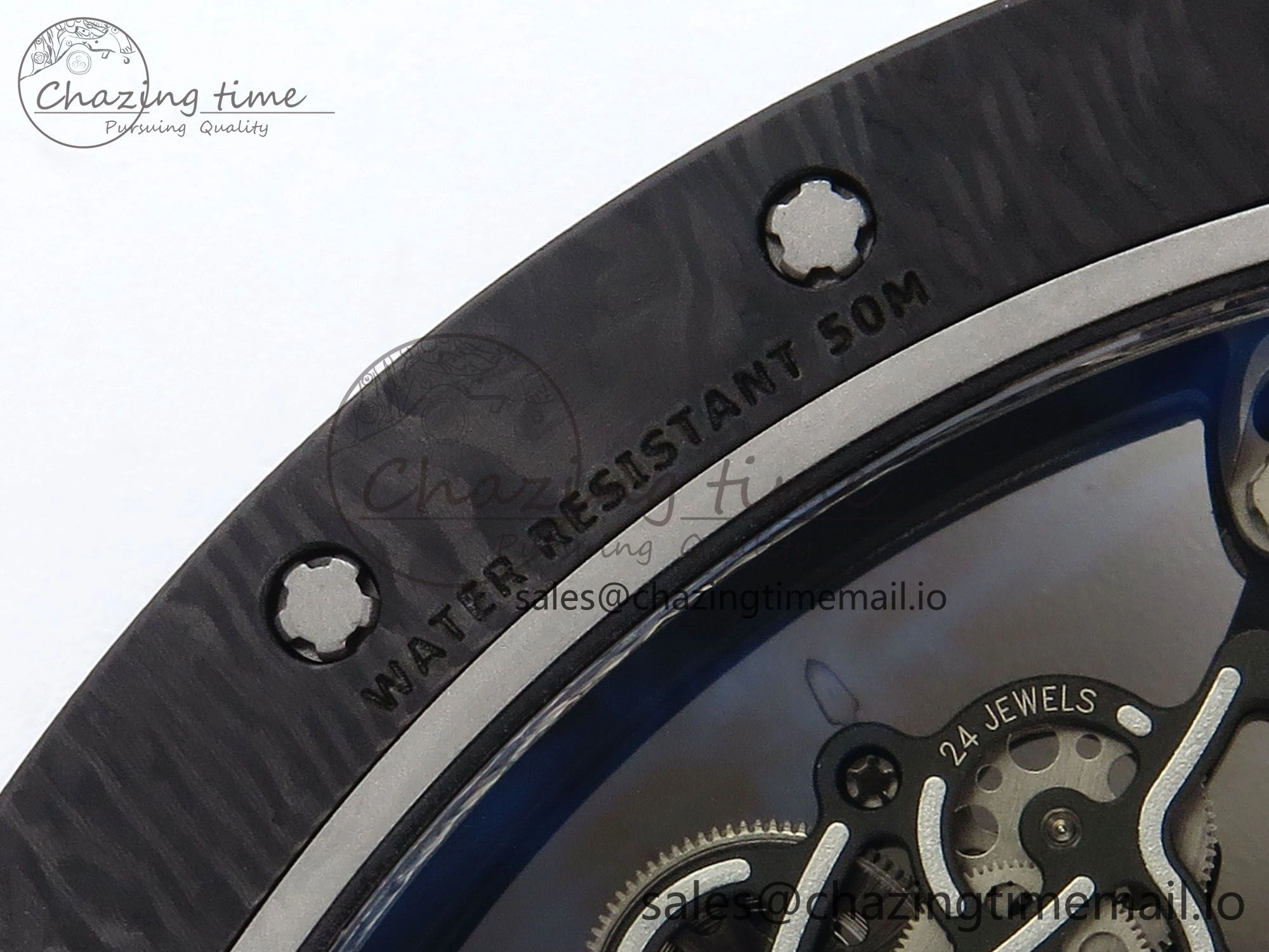 RM055 NTPT Ti ZF 1:1 Best Edition White Bezel White Crown on Shark Rubber Strap RMUL2 Super Clone