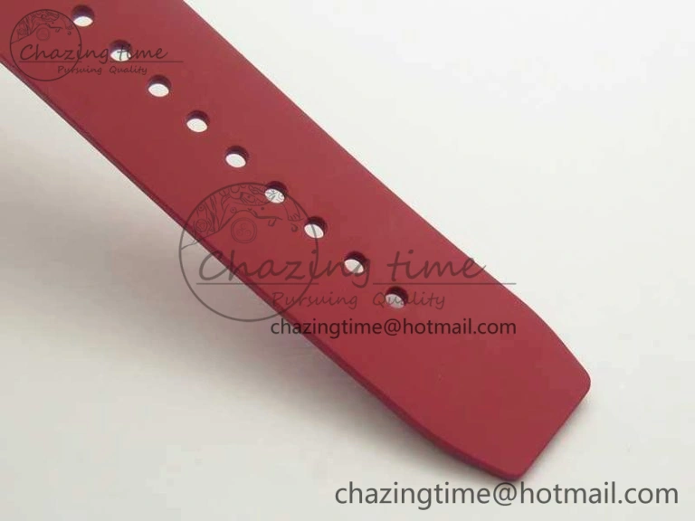 RM055 Real All White Ceramic KVF Best Edition Skeleton Dial Red On Red Rubber Strap MIYOTA8215 V2