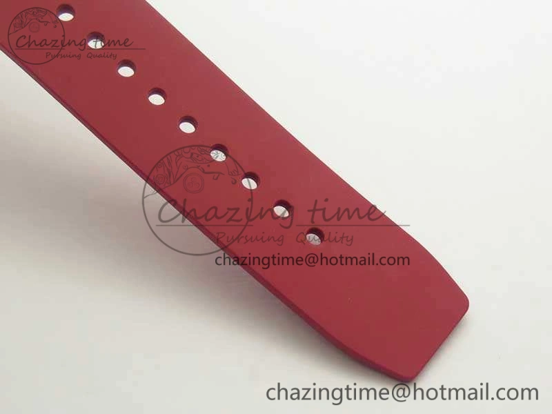 RM055 Real All White Ceramic KVF Best Edition Skeleton Dial Red On Red Rubber Strap MIYOTA8215 V2