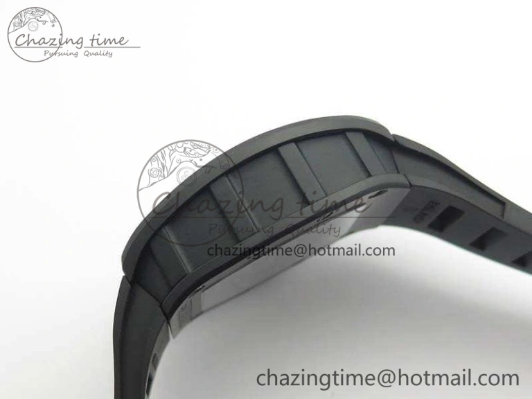 RM055 Real Ceramic Case KVF Best Edition Skeleton Dial RG Crown On Rubber Strap MIYOTA8215