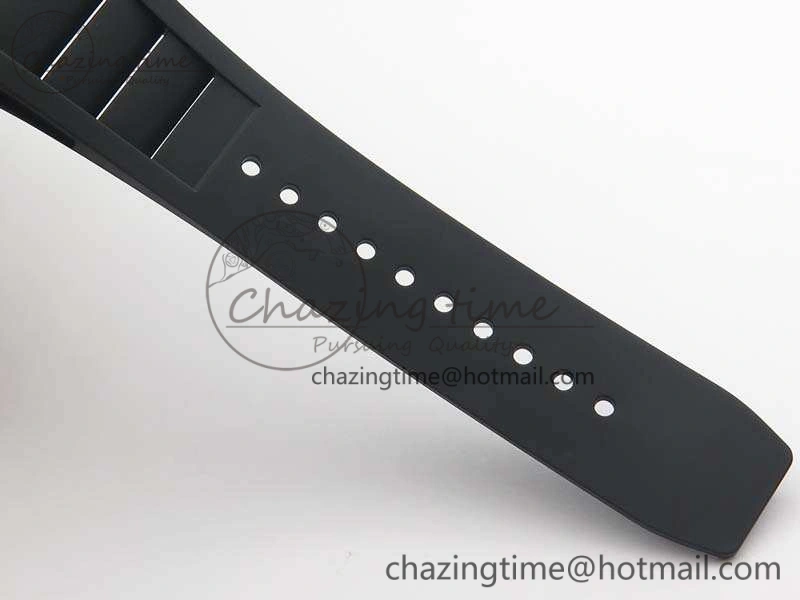 RM055 Real Ceramic Case KVF Best Edition Skeleton Dial RG Crown On Rubber Strap MIYOTA8215