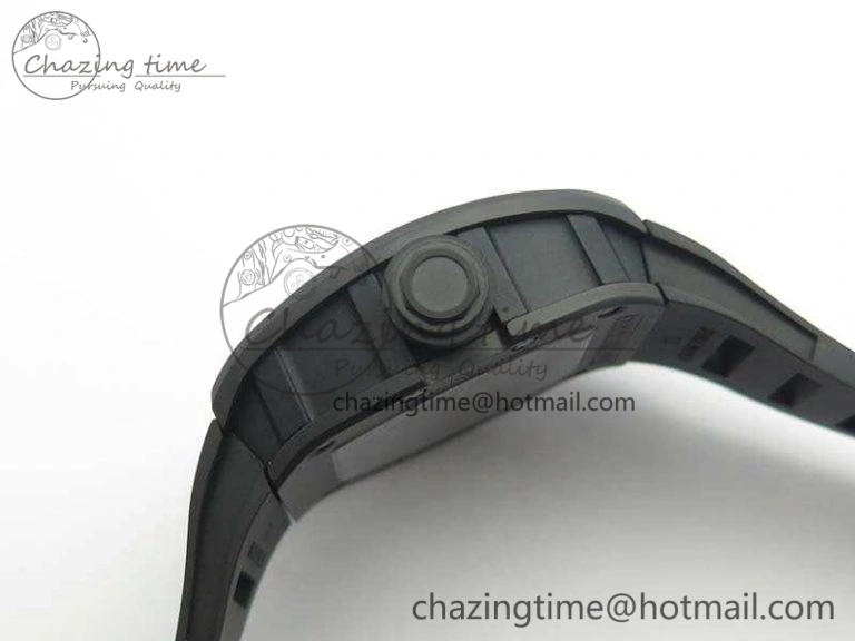 RM055 Real Ceramic Case KVF Best Edition Skeleton Dial White Inner Bezel On Rubber Strap MIYOTA8215