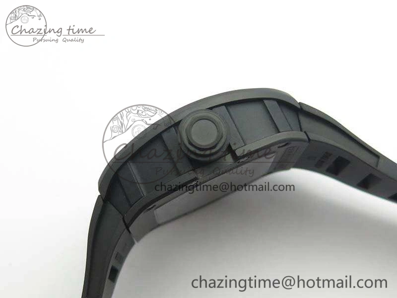 RM055 Real Ceramic Case KVF Best Edition Skeleton Dial White Inner Bezel On Rubber Strap MIYOTA8215