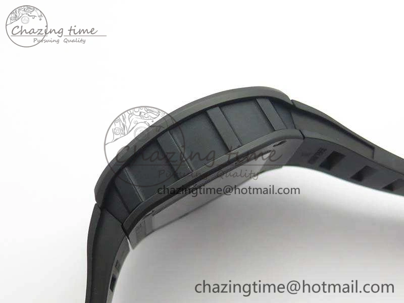 RM055 Real Ceramic Case KVF Best Edition Skeleton Dial White Inner Bezel On Rubber Strap MIYOTA8215