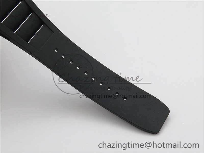 RM055 Real NTPT ZF 1:1 Best Edition Skeleton Dial on Black Rubber Strap SEIKO Movement