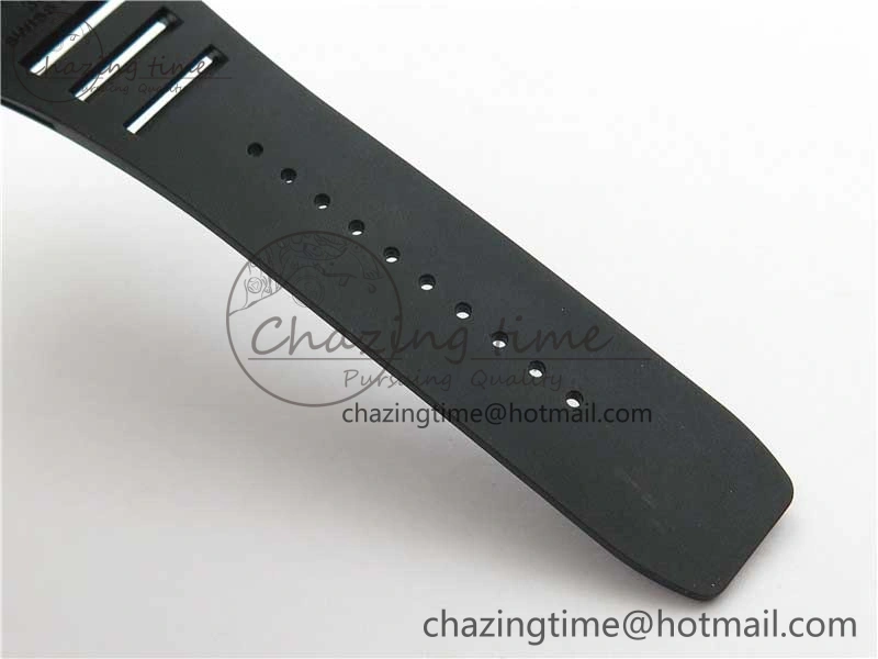 RM055 Real NTPT ZF 1:1 Best Edition Skeleton Dial on Black Rubber Strap SEIKO Movement