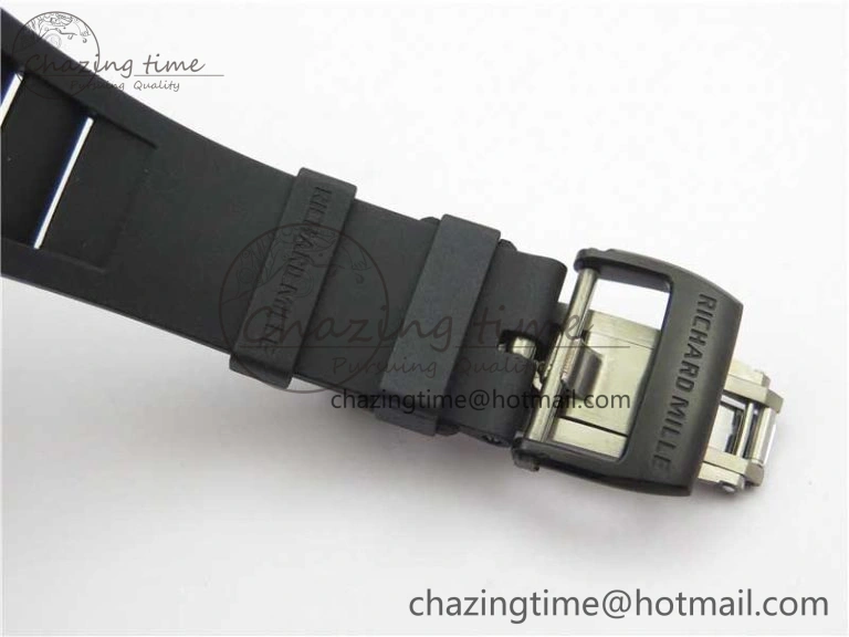 RM055 Real NTPT ZF 1:1 Best Edition Skeleton Dial on Black Rubber Strap SEIKO Movement