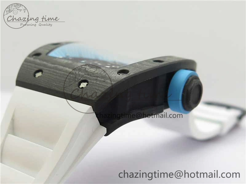 RM055 Real NTPT ZF 1:1 Best Edition Skeleton Dial on White Rubber Strap SEIKO Movement