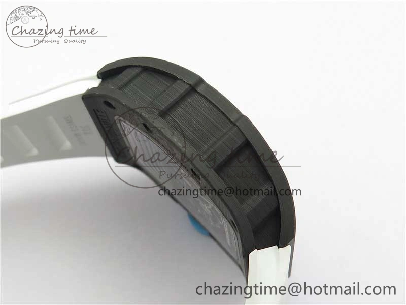 RM055 Real NTPT ZF 1:1 Best Edition Skeleton Dial on White Rubber Strap SEIKO Movement