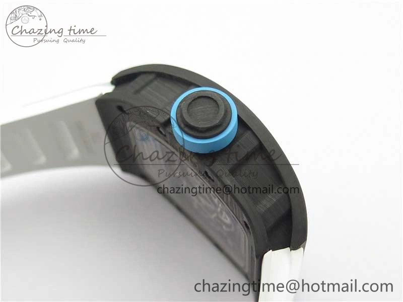 RM055 Real NTPT ZF 1:1 Best Edition Skeleton Dial on White Rubber Strap SEIKO Movement