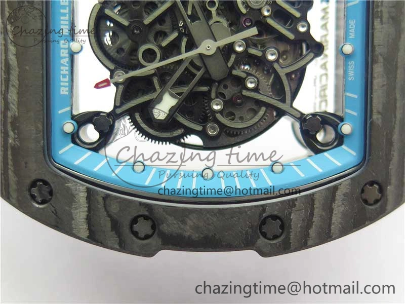 RM055 Real NTPT ZF 1:1 Best Edition Skeleton Dial on White Rubber Strap SEIKO Movement