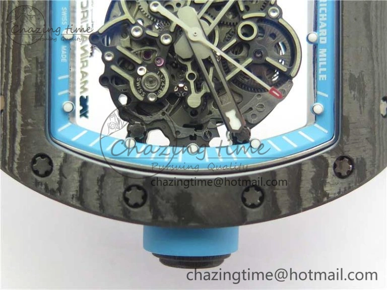 RM055 Real NTPT ZF 1:1 Best Edition Skeleton Dial on White Rubber Strap SEIKO Movement