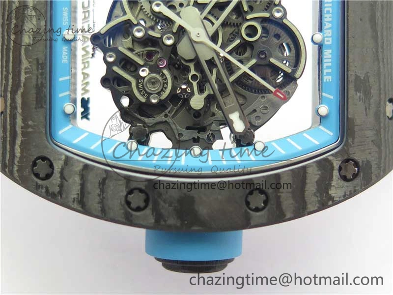 RM055 Real NTPT ZF 1:1 Best Edition Skeleton Dial on White Rubber Strap SEIKO Movement