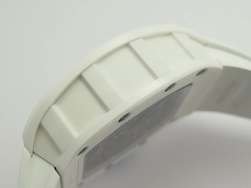 RM055 Real White Ceramic Case KVF Best Edition Blue Inner Bezel Skeleton Dial Blue On White Rubber Strap MIYOTA8215 V2