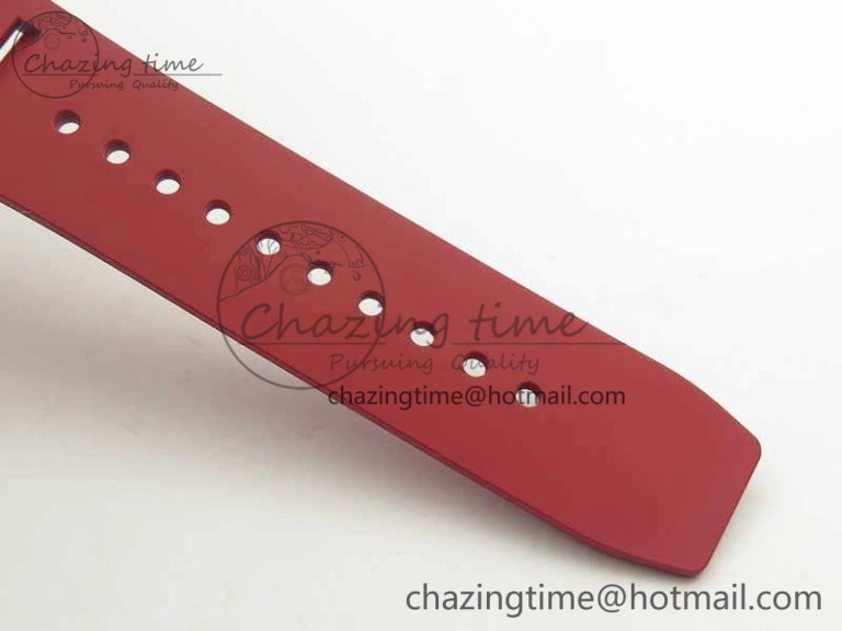 RM055 Real White Ceramic Case KVF Best Edition Red Inner Bezel Skeleton Dial Red On Red Rubber Strap MIYOTA8215 V2
