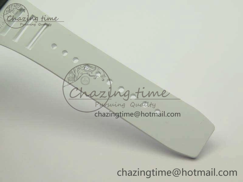 RM055 TI Case KVF Best Edition Carbon Bezel Skeleton Dial White Inner Bezel On Rubber Strap MIYOTA8215