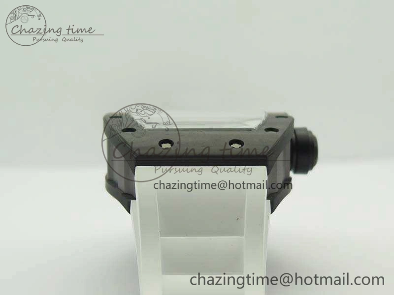 RM055 TI Case KVF Best Edition Skeleton Dial White Inner Bezel Black On Rubber Strap MIYOTA8215