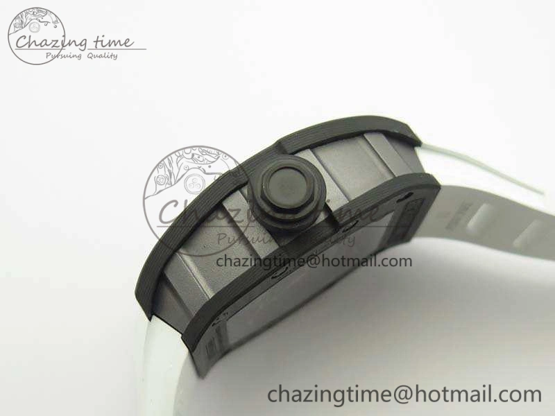 RM055 TI Case KVF Best Edition Skeleton Dial White Inner Bezel Black On Rubber Strap MIYOTA8215