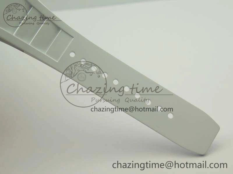 RM055 TI Case KVF Best Edition Skeleton Dial White Inner Bezel Black On Rubber Strap MIYOTA8215