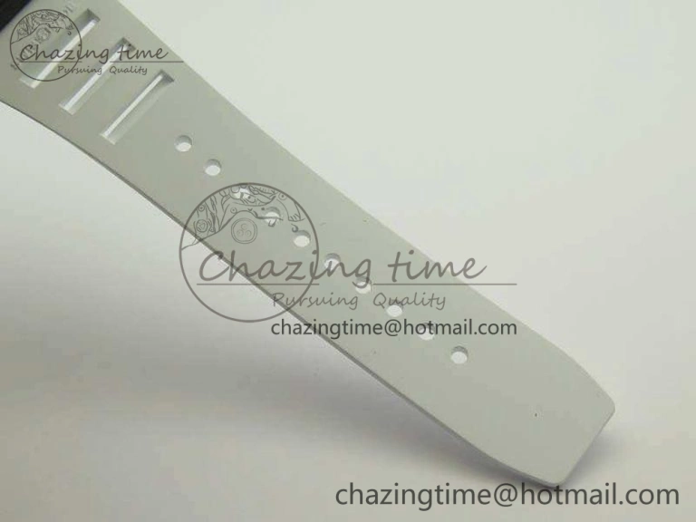 RM055 TI Case KVF Best Edition Skeleton Dial White Inner Bezel Black On Rubber Strap MIYOTA8215