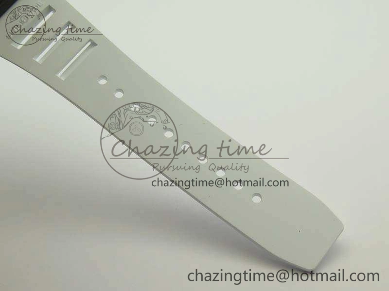 RM055 TI Case KVF Best Edition Skeleton Dial White Inner Bezel Black On Rubber Strap MIYOTA8215