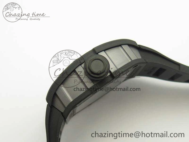 RM055 TI Case KVF Best Edition Skeleton Dial White Inner Bezel On Black Rubber Strap MIYOTA8215