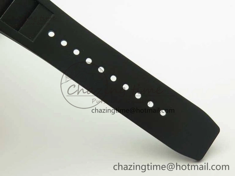 RM055 TI Case KVF Best Edition Skeleton Dial White Inner Bezel On Black Rubber Strap MIYOTA8215
