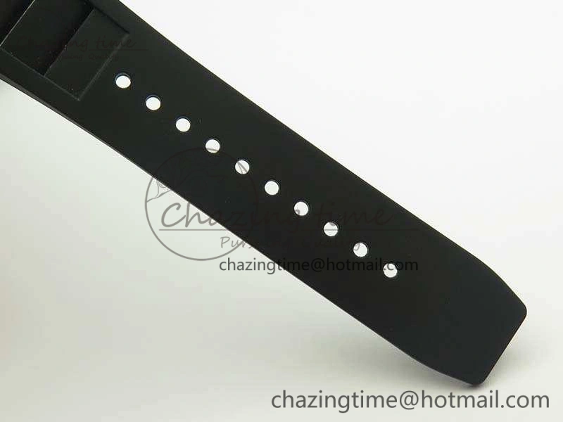 RM055 TI Case KVF Best Edition Skeleton Dial White Inner Bezel On Black Rubber Strap MIYOTA8215