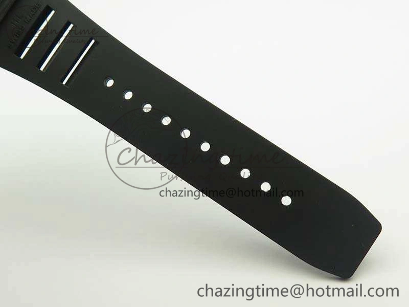 RM055 TI Case KVF Best Edition Skeleton Dial White Inner Bezel On Black Rubber Strap MIYOTA8215