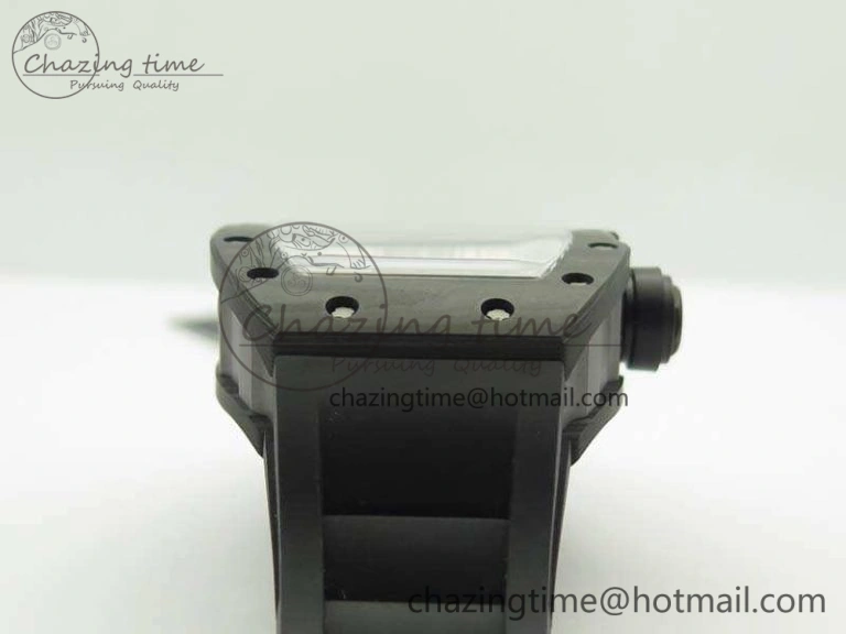 RM055 TI Case KVF Best Edition Skeleton Dial White Inner Bezel On Black Rubber Strap MIYOTA8215