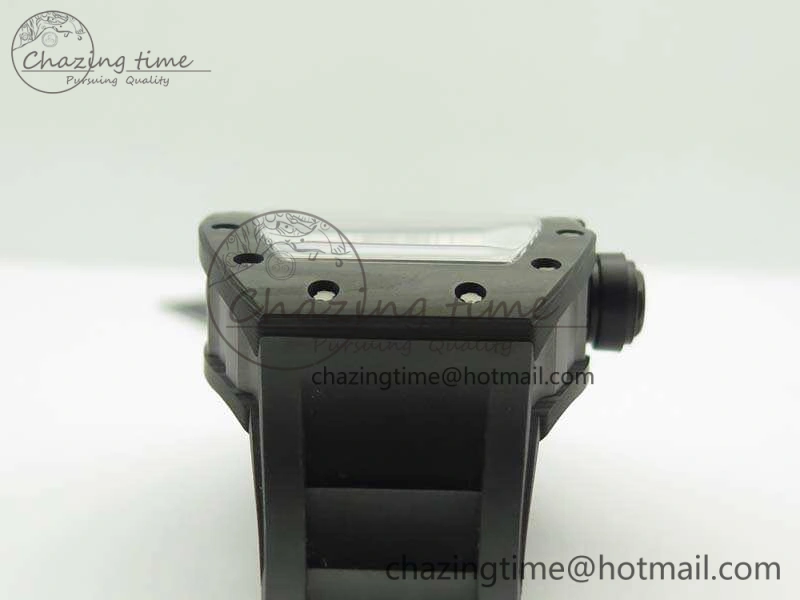 RM055 TI Case KVF Best Edition Skeleton Dial White Inner Bezel On Black Rubber Strap MIYOTA8215