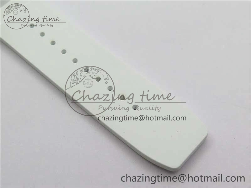 RM055 Ti White Ceramic ZF 1:1 Best Edition Skeleton Dial on White Rubber Strap NH05A