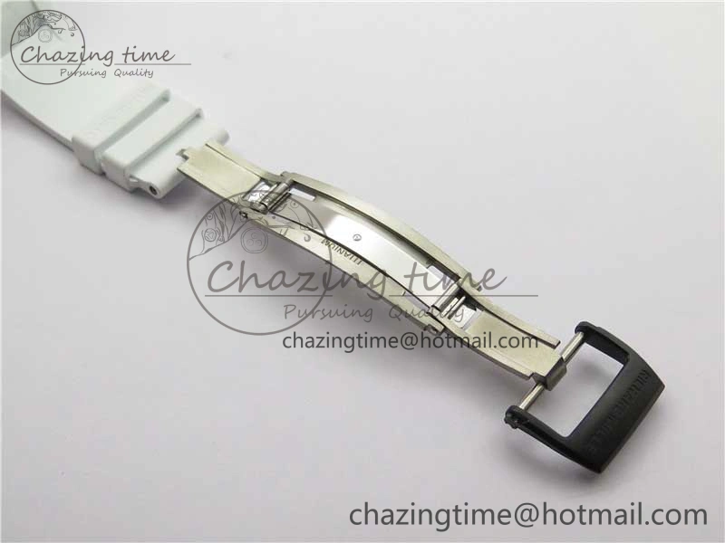 RM055 Ti White Ceramic ZF 1:1 Best Edition Skeleton Dial on White Rubber Strap NH05A
