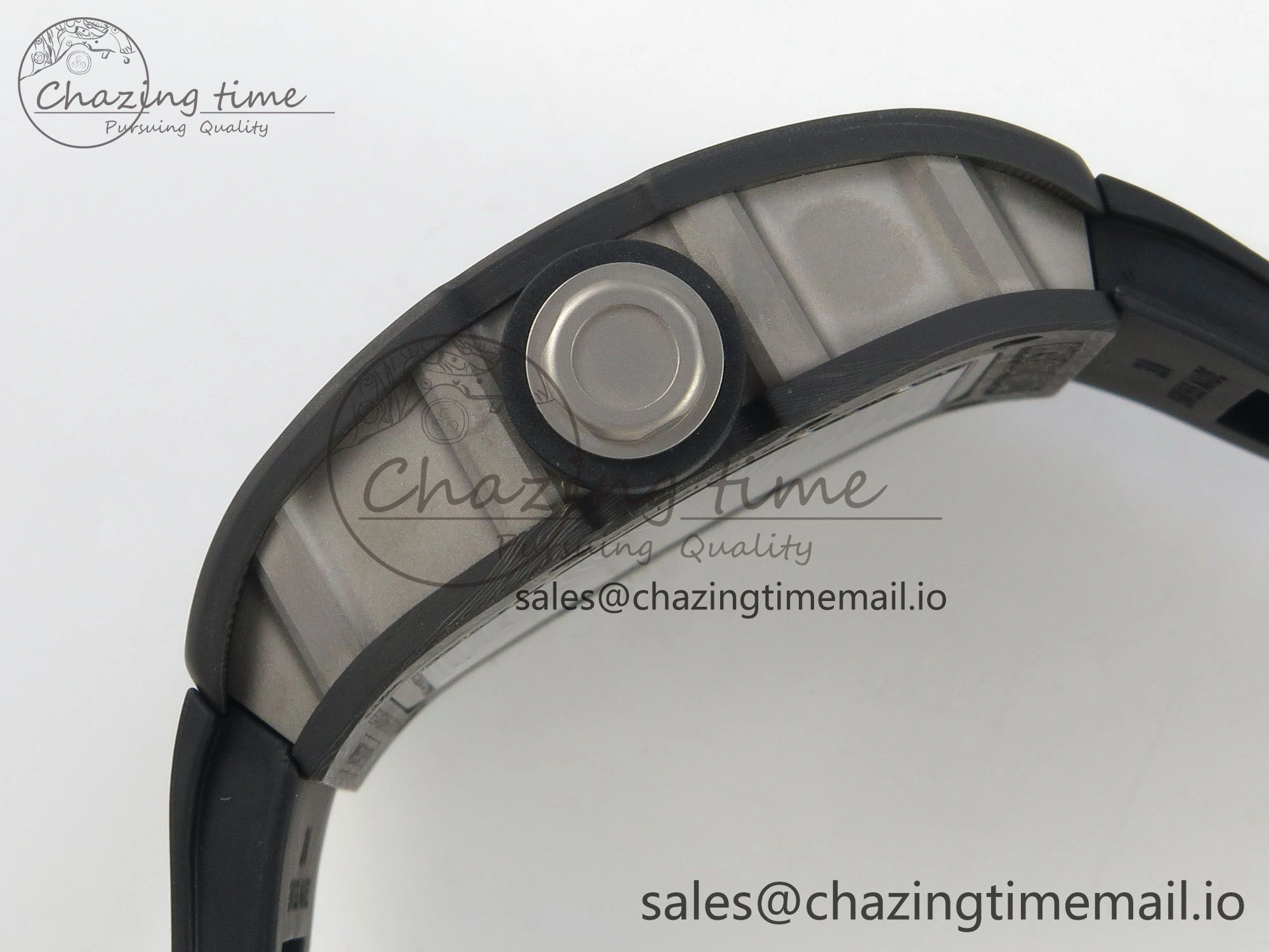 RM055 Ti NTPT KVF 1:1 Best Edition Black Red Inner Bezel Black Crown on Black Rubber Strap RMUL2 Super Clone