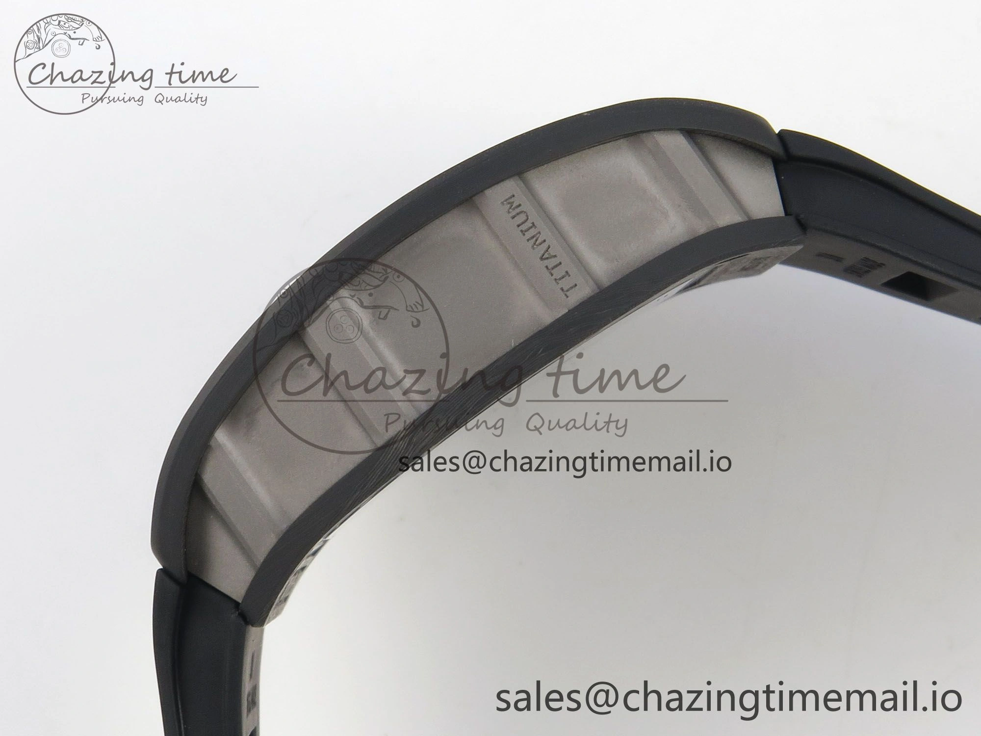 RM055 Ti NTPT KVF 1:1 Best Edition Black Red Inner Bezel Black Crown on Black Rubber Strap RMUL2 Super Clone