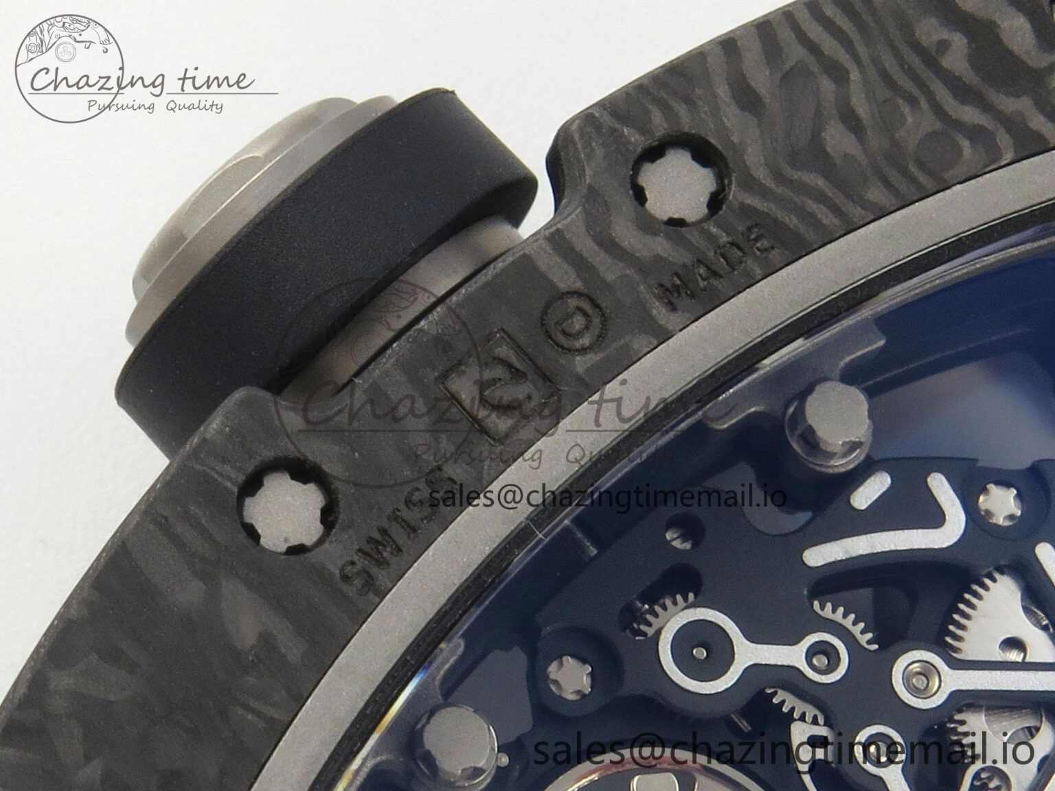 RM055 Ti NTPT KVF 1:1 Best Edition Black Red Inner Bezel Black Crown on Black Rubber Strap RMUL2 Super Clone