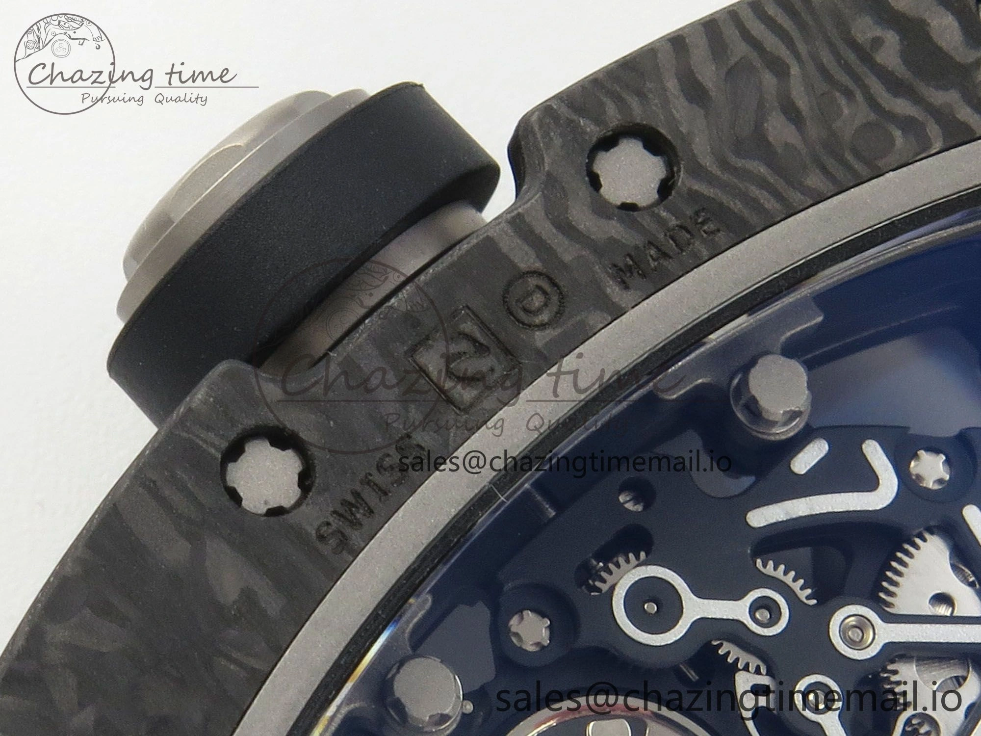 RM055 Ti NTPT KVF 1:1 Best Edition Black Red Inner Bezel Black Crown on Black Rubber Strap RMUL2 Super Clone