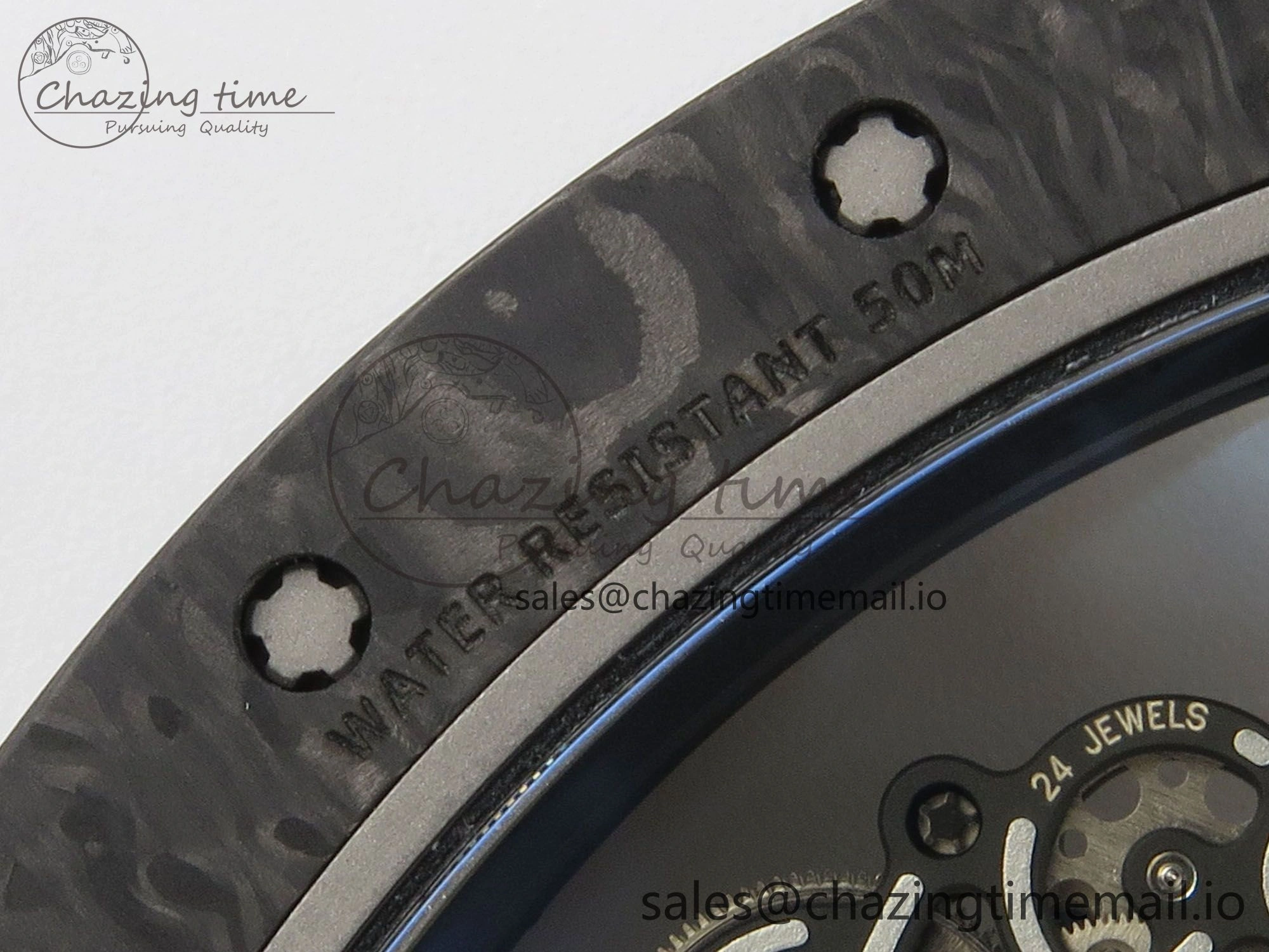 RM055 Ti NTPT KVF 1:1 Best Edition Black Red Inner Bezel Black Crown on Black Rubber Strap RMUL2 Super Clone