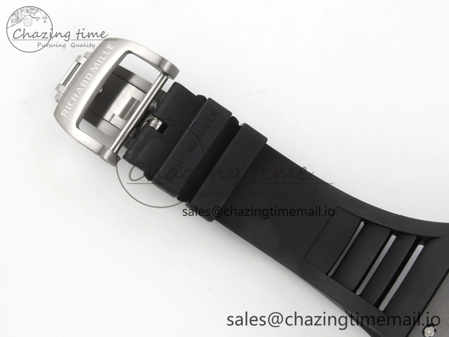 RM055 Ti NTPT KVF 1:1 Best Edition Black Red Inner Bezel Black Crown on Black Rubber Strap RMUL2 Super Clone