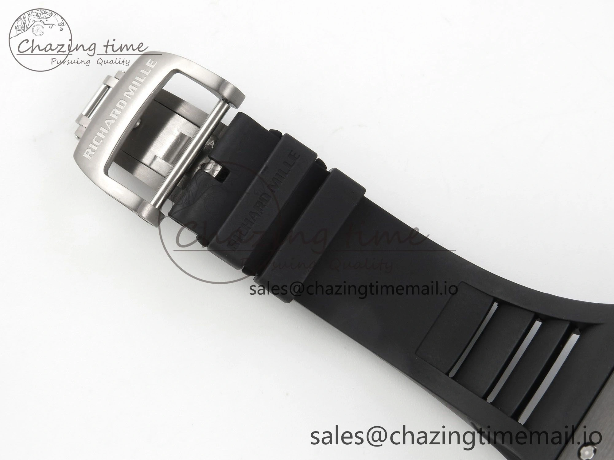 RM055 Ti NTPT KVF 1:1 Best Edition Black Red Inner Bezel Black Crown on Black Rubber Strap RMUL2 Super Clone