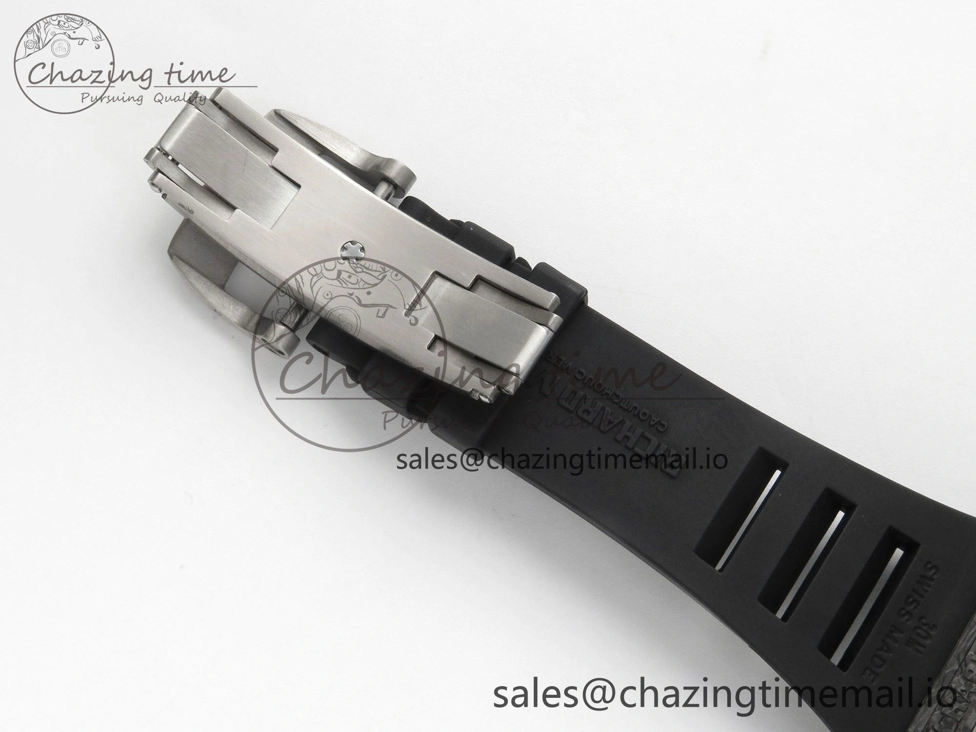 RM055 Ti NTPT KVF 1:1 Best Edition Black Red Inner Bezel Black Crown on Black Rubber Strap RMUL2 Super Clone