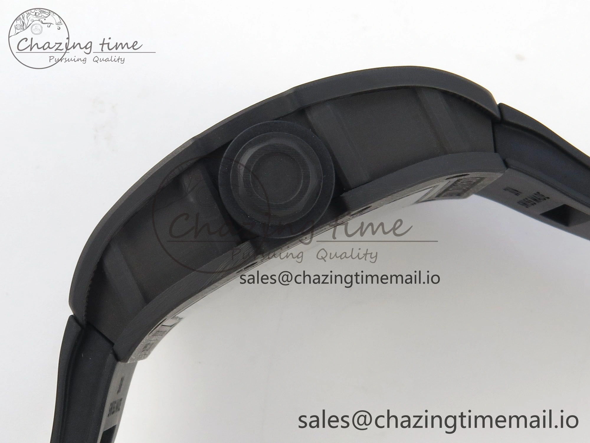 RM055 Ti NTPT KVF 1:1 Best Edition White Red Inner Bezel Black Crown on Black Rubber Strap RMUL2 Super Clone