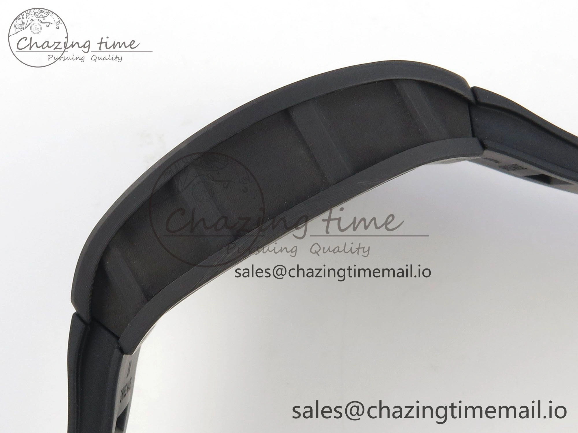 RM055 Ti NTPT KVF 1:1 Best Edition White Red Inner Bezel Black Crown on Black Rubber Strap RMUL2 Super Clone