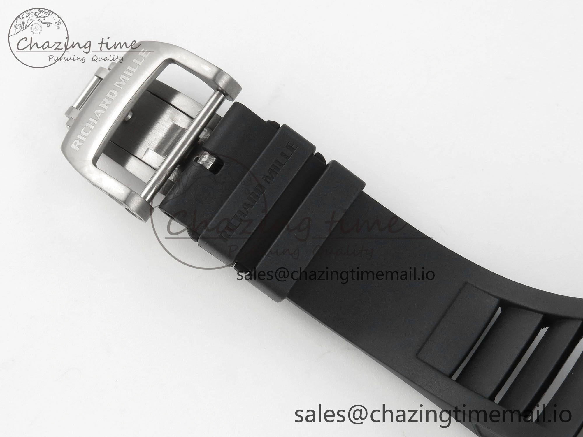 RM055 Ti NTPT KVF 1:1 Best Edition White Red Inner Bezel Black Crown on Black Rubber Strap RMUL2 Super Clone