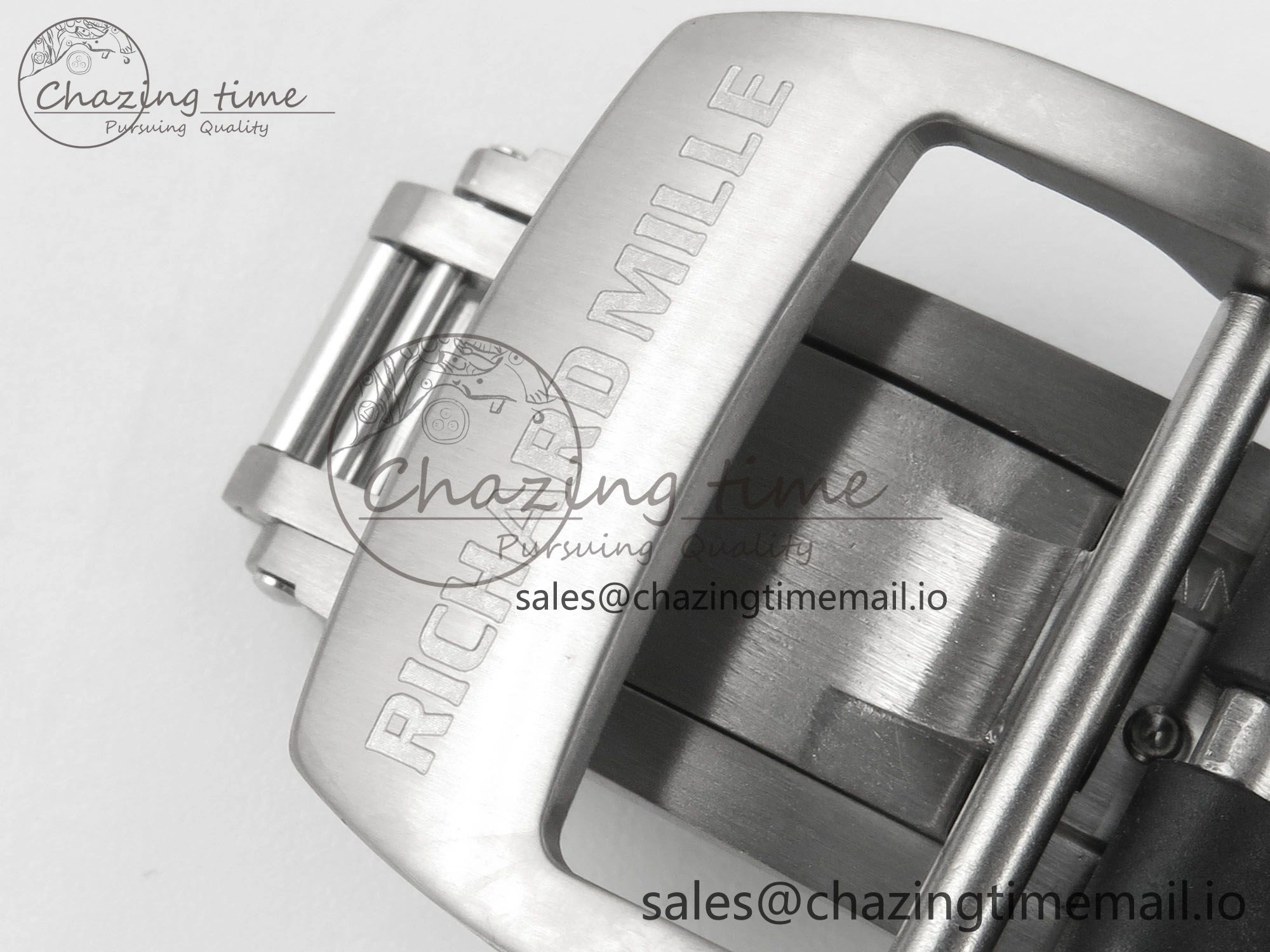 RM055 Ti NTPT KVF 1:1 Best Edition White Red Inner Bezel Black Crown on Black Rubber Strap RMUL2 Super Clone
