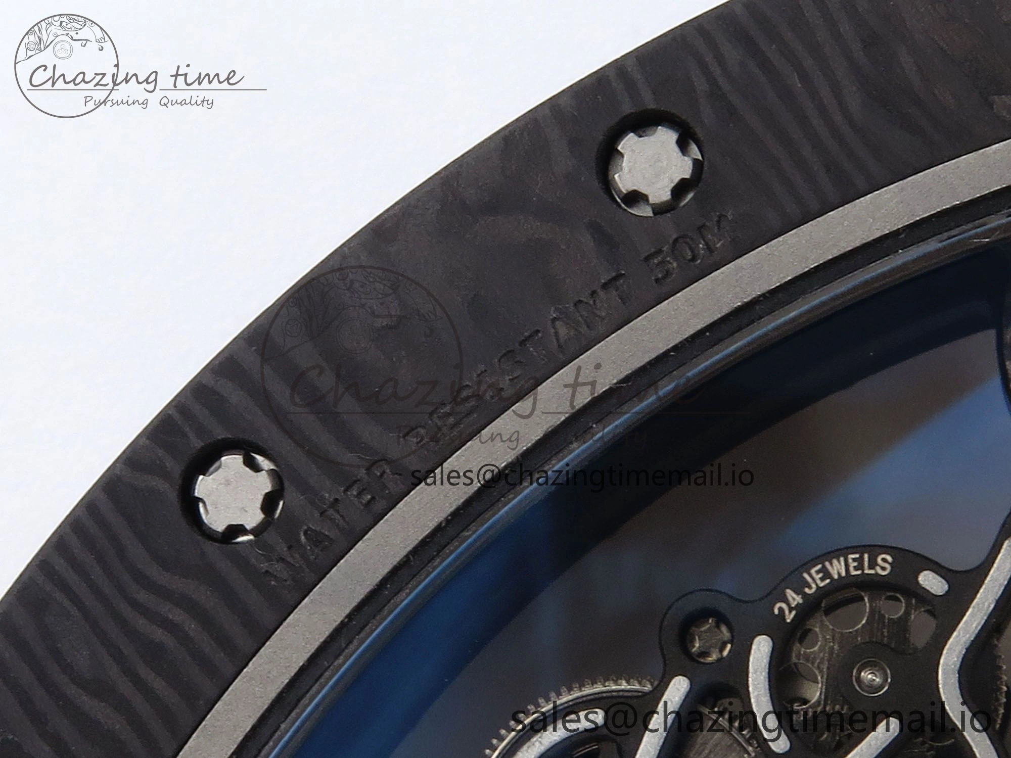 RM055 Ti NTPT UOKF 1:1 Best Edition Black Inner Bezel Red Crown on Red Rubber Strap RMUL2 Super Clone