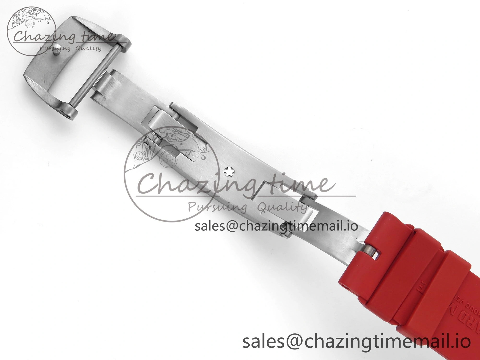 RM055 Ti NTPT UOKF 1:1 Best Edition Black Inner Bezel Red Crown on Red Rubber Strap RMUL2 Super Clone