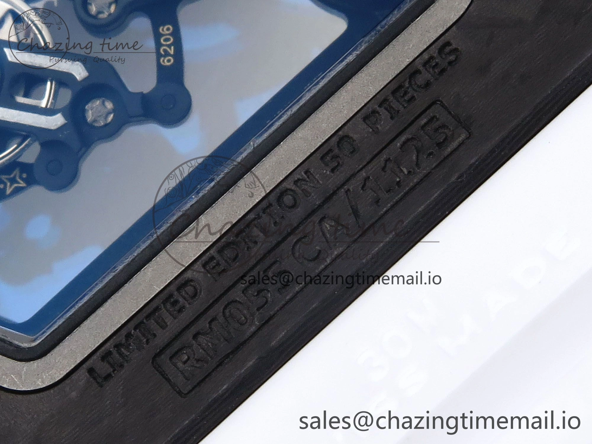 RM055 Ti NTPT UOKF 1:1 Best Edition White Red Inner Bezel White Crown on White Rubber Strap RMUL2 Super Clone
